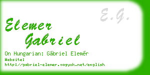elemer gabriel business card