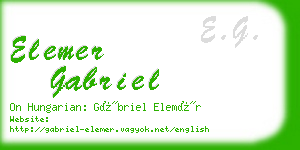 elemer gabriel business card